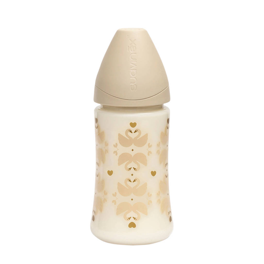 Suavinex Swan fles 270 ml 0 mnd Zwaan beige, Beige