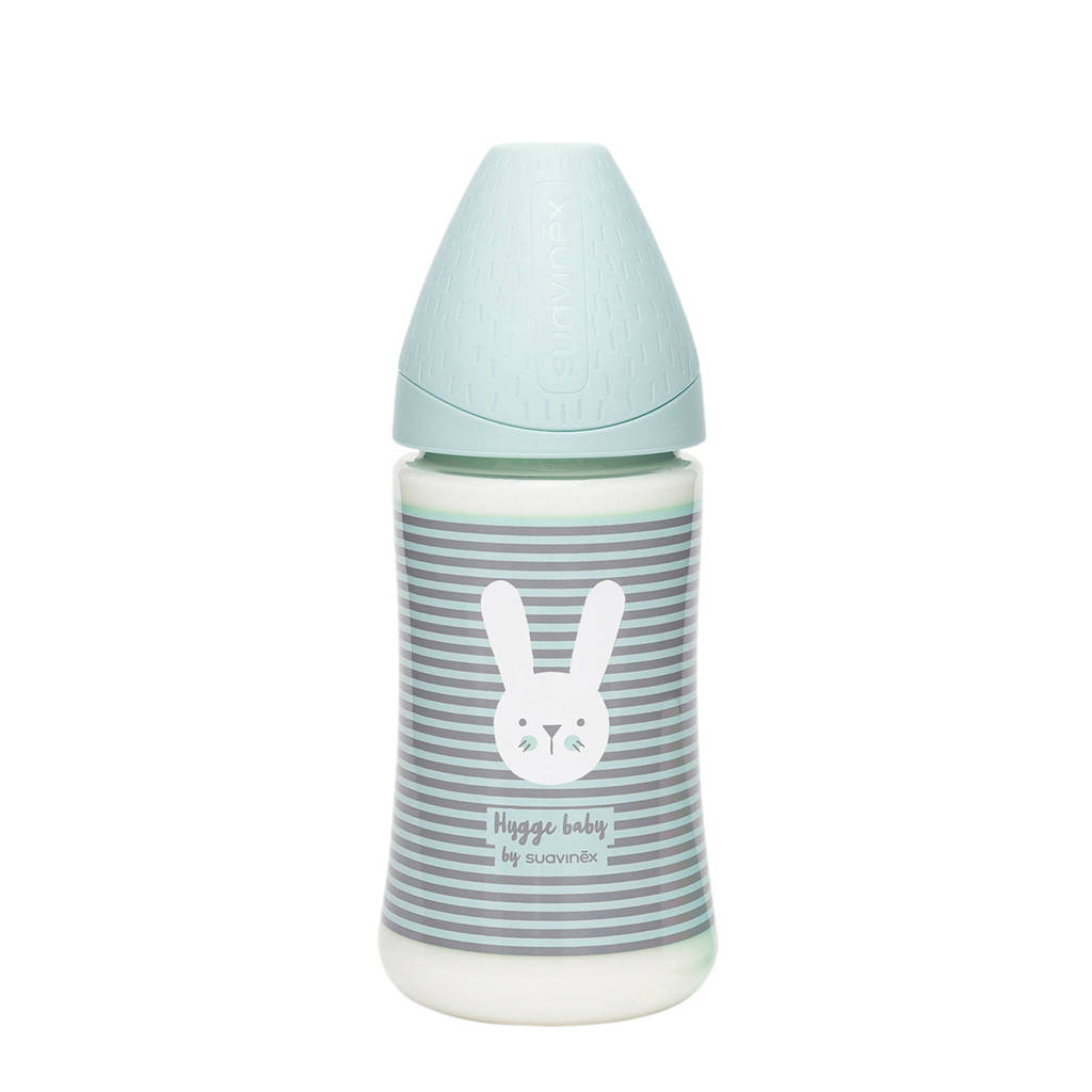 Suavinex Hygge fles 270 ml 0 mnd Lines groen, Groen