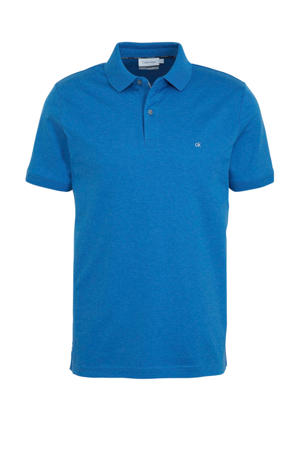 slim fit polo blauw