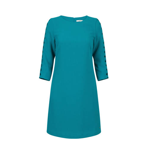 Steps jersey jurk met open detail turquoise Steps jersey jurk met open detail turquoise