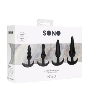 4-delige buttplug Set voor Anaal Plezier - Zwart