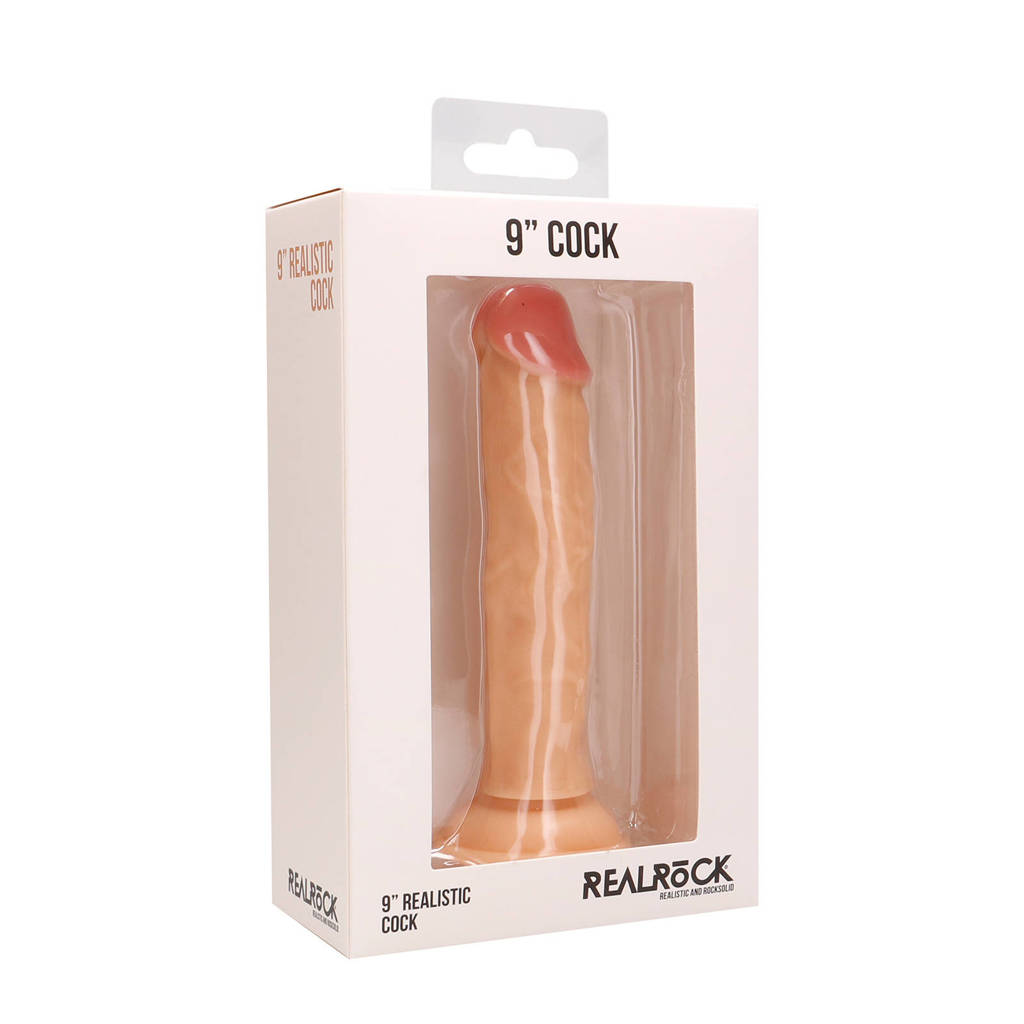 RealRock Realistische dildo met zuignap – 23 cm – Skin