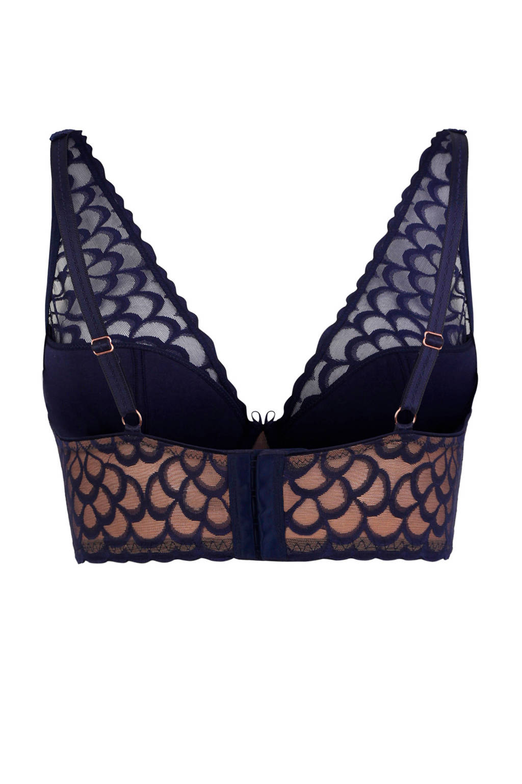Lascana Push Up Bh Met Kant Donkerblauw Wehkamp