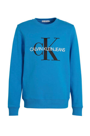 sweater met logo blauw