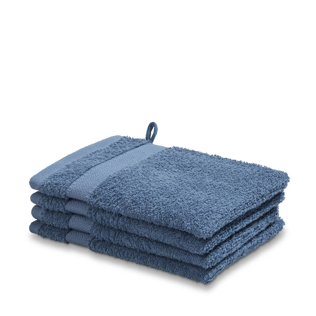 Vandyck washand (set van 4) (16x22 cm) Vintage blauw