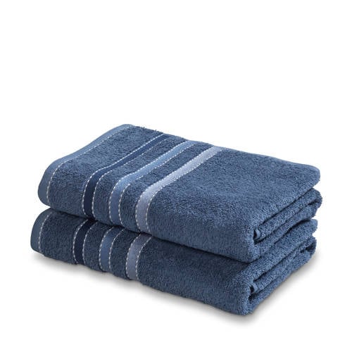 Wehkamp Vandyck handdoek Prestige Lines (set van 2) (110x60 cm) aanbieding