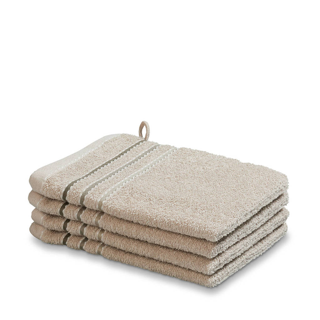 Vandyck washand (set van 4) (16x22 cm) Grijs