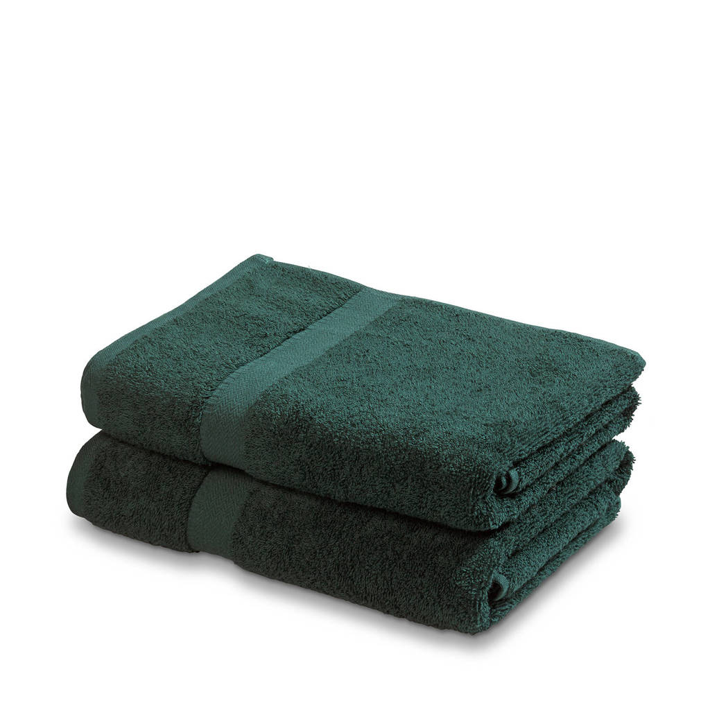 Vandyck handdoek (set van 2) (110x60 cm), Donkergroen