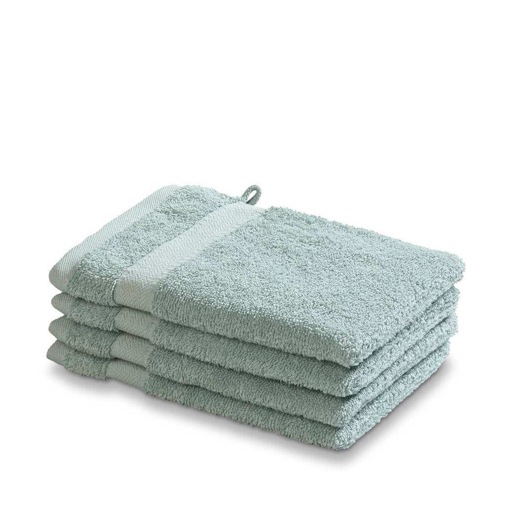Vandyck washand (set van 4) (16x22 cm) Vintage groen, vintage groen