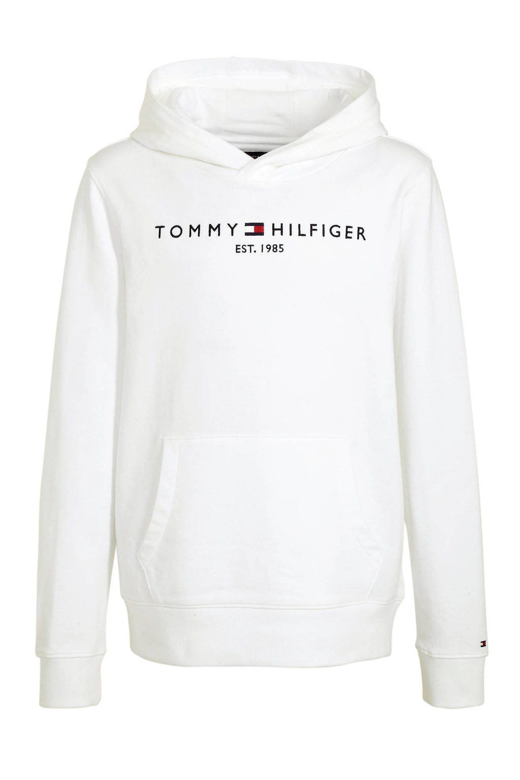 Aantrekkelijk zijn aantrekkelijk lus navigatie Tommy Hilfiger unisex hoodie met logo wit | wehkamp