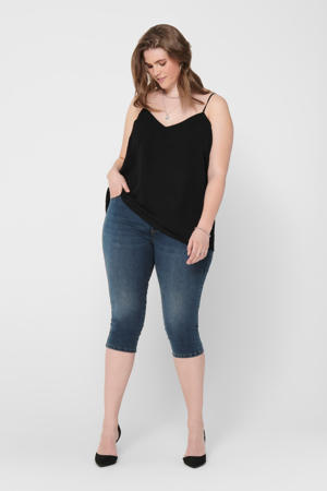 high waist skinny fit capri jeans CARAUGUSTA dark denim
