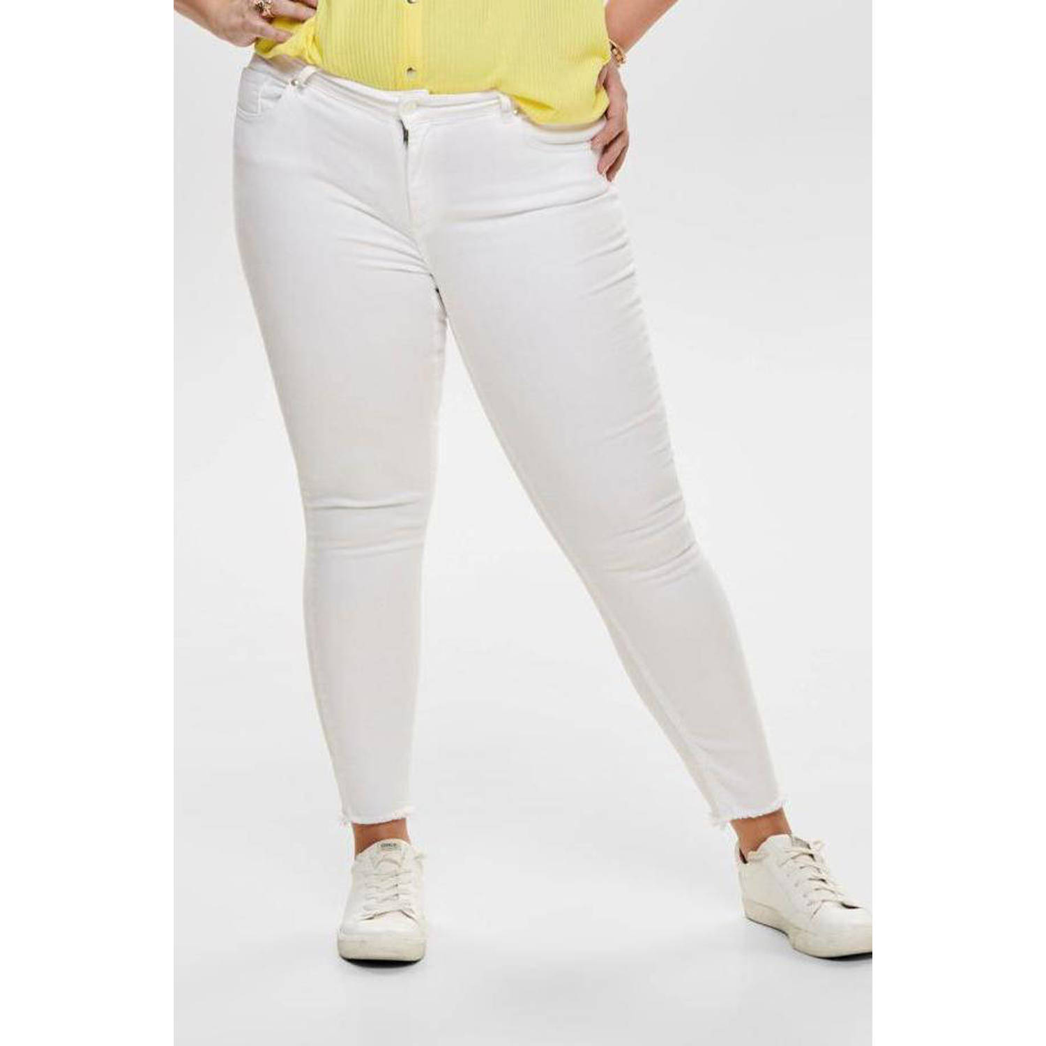 ONLY CARMAKOMA high waist skinny jeans CARWILLY wit