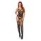 Leg Avenue kanten bodysuit met open kruis zwart