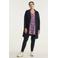 Plus Basics tapered fit broek van travelstof donkerblauw
