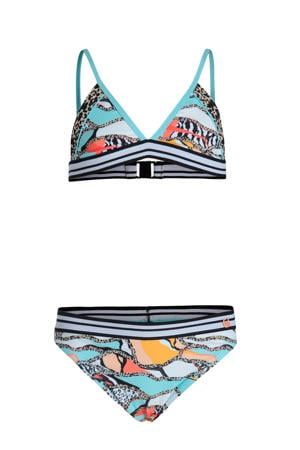 bikini Resort met all over print blauw