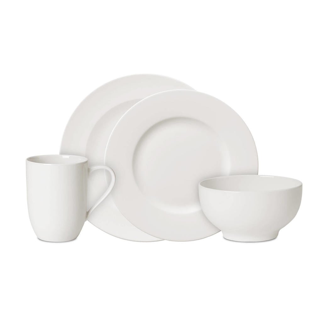 Villeroy & Boch Serviesset For Me 16-delig / 4 personen - 4 bekers met oor, 4 dinerborden, 4 ontbijtborden en 4 French bowls