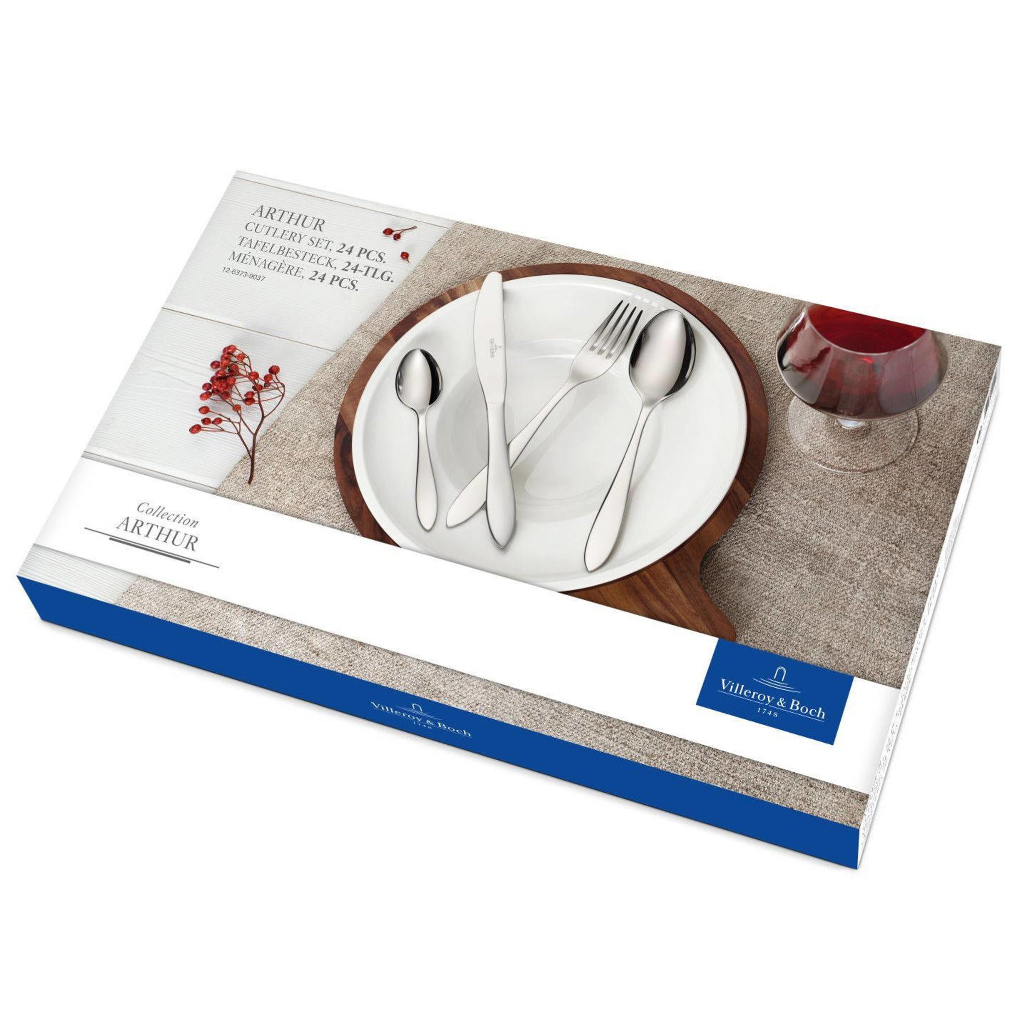 Villeroy und Boch Arthur Tafelbesteck für bis zu 6 Personen, 24-teilig Villeroy und Boch Arthur Tafelbesteck für bis zu 6 Personen, 24-teilig