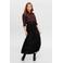 ONLY maxi rok ONLVENEDIG met plooien zwart