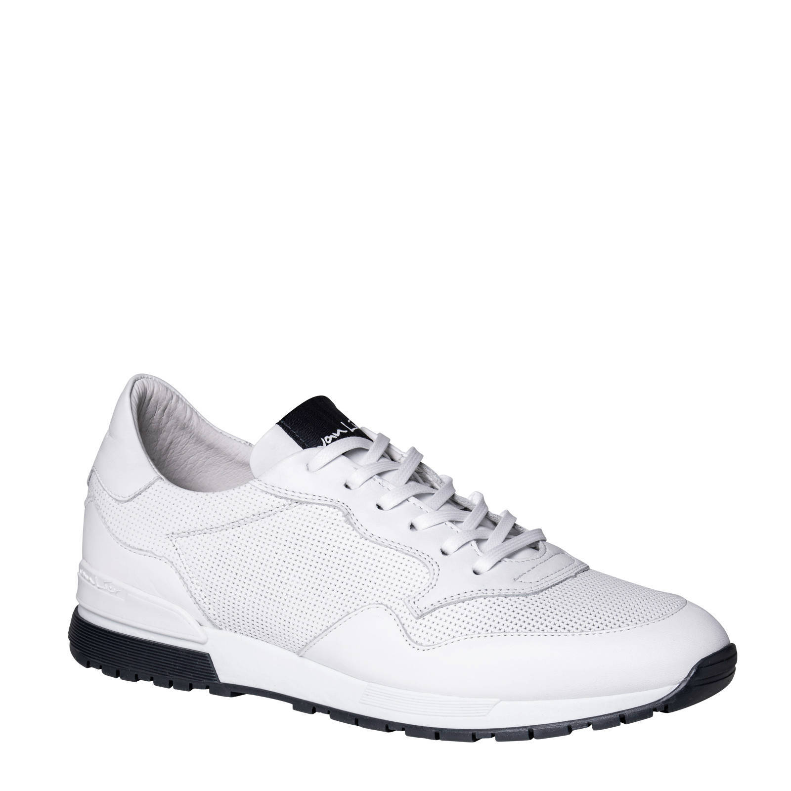 Van Lier 2017507 leren sneakers wit - Schoenen.nl