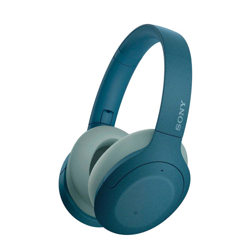 Sony WH-H910N draadloze koptelefoon met Noise Cancelling draadloze over-ear hoofdtelefoon met noise cancelling, Blauw