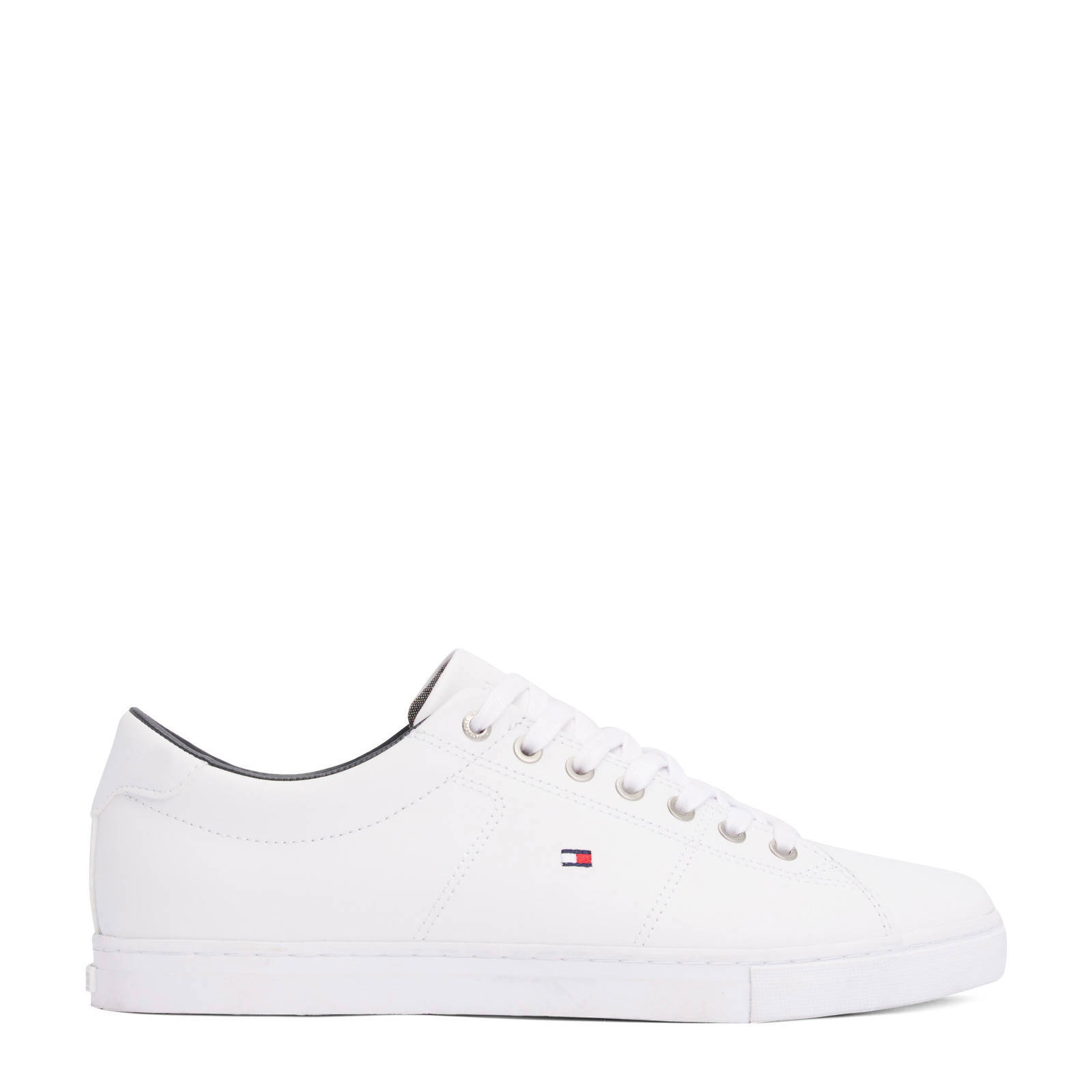 Tommy Hilfiger Essential leren sneakers wit | wehkamp