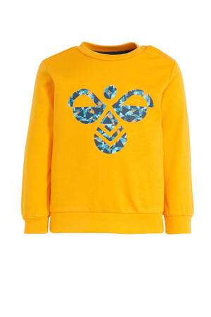 sweater geel/blauw