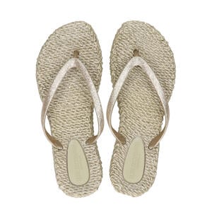 Cheerful teenslippers goud