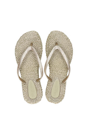 Cheerful teenslippers goud