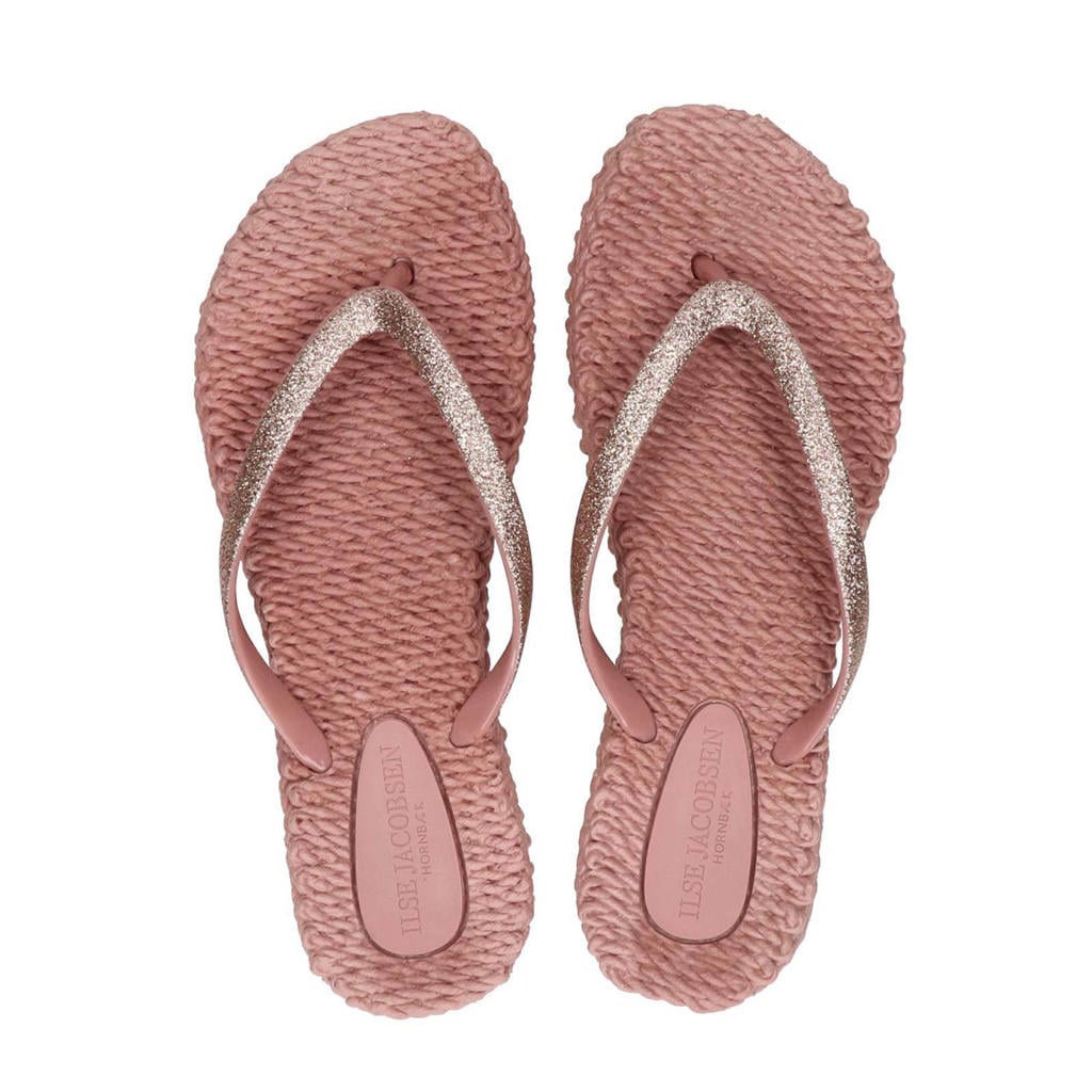 Roze dames Ilse Jacobsen Cheerful teenslippers van rubber
