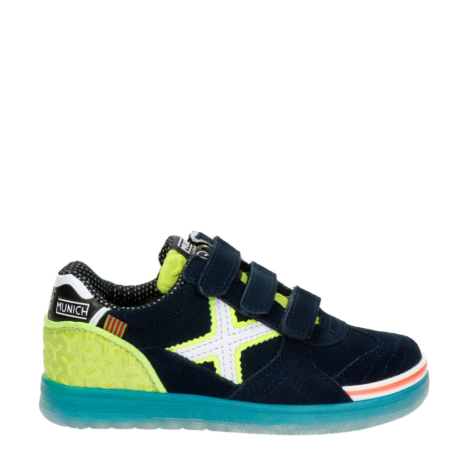 Munich sneakers blauw/groen | wehkamp