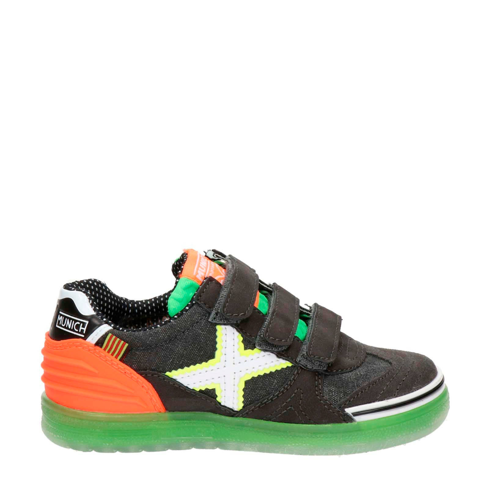 Munich sneakers grijs/oranje | wehkamp