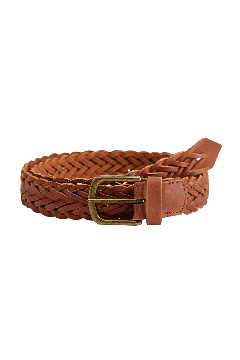 Heren riem, BULLIANT leren riem gevlochten riem voor heren casual jeans golf riem 35mm breed geweven riem, verpakt als cadeau(Bourgondië,145cm/50-54taille aanpassing
