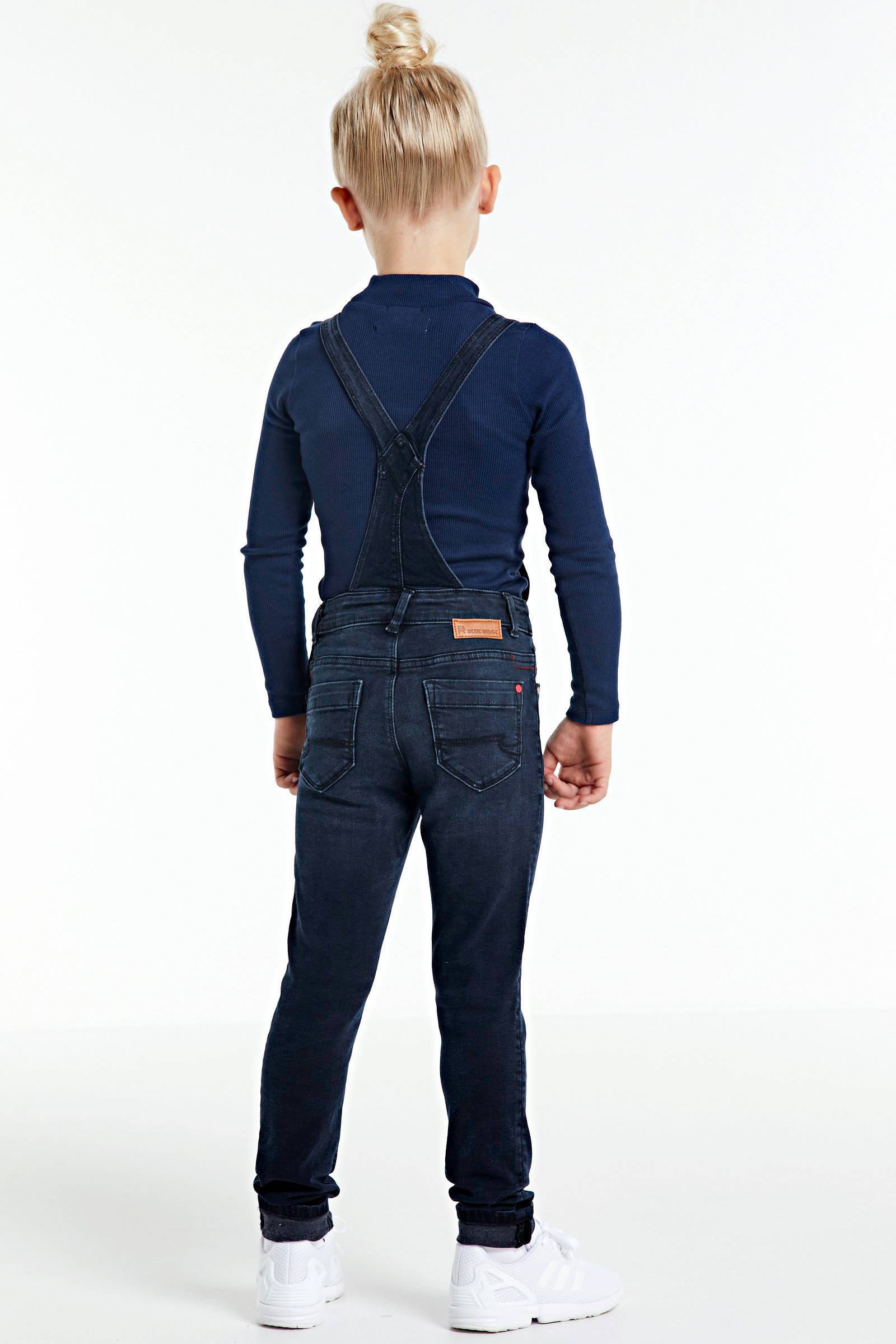WE Fashion Blue Ridge super skinny fit tuinbroek dark denim | wehkamp
