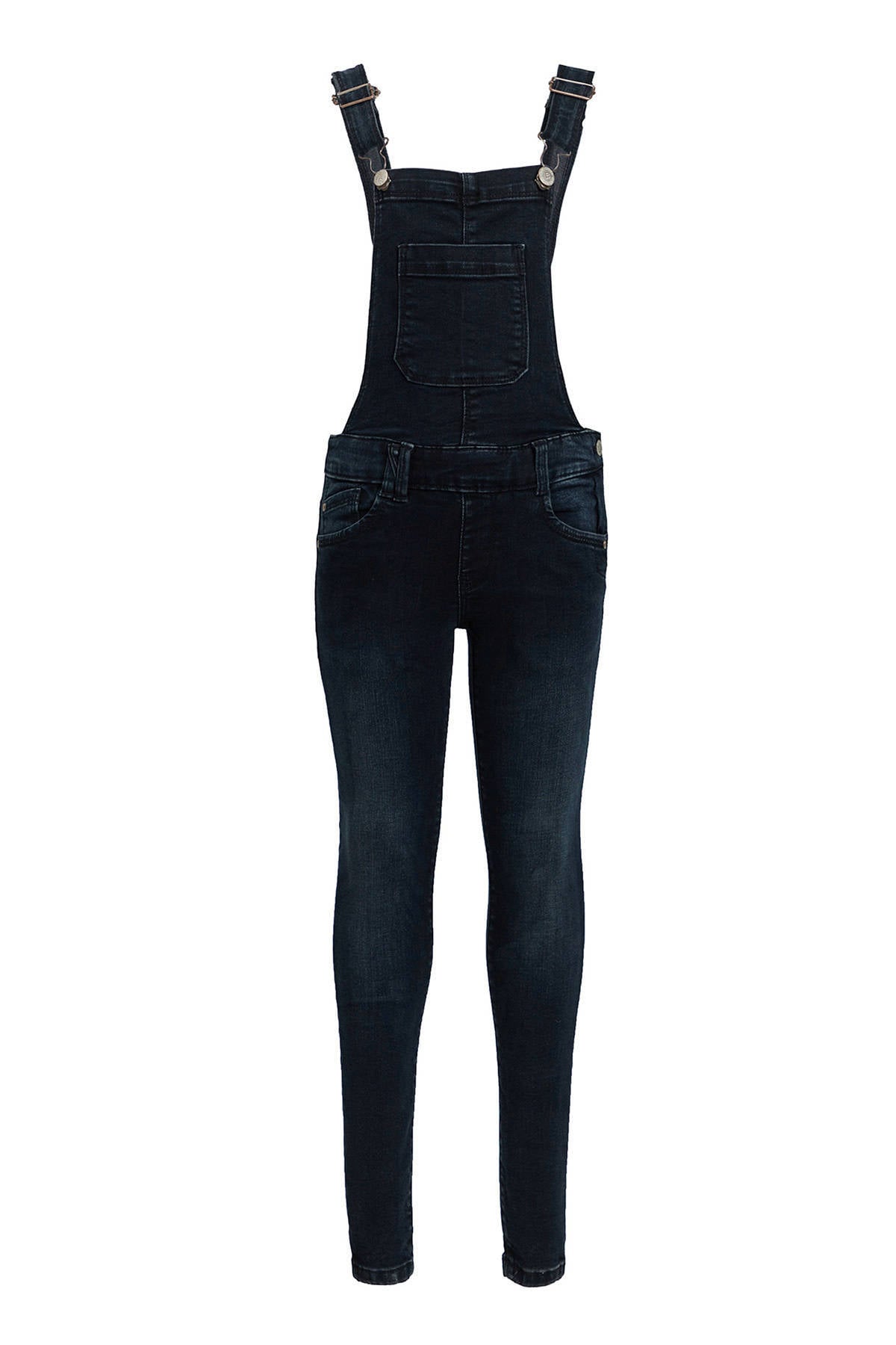WE Fashion Blue Ridge super skinny fit tuinbroek dark denim | wehkamp