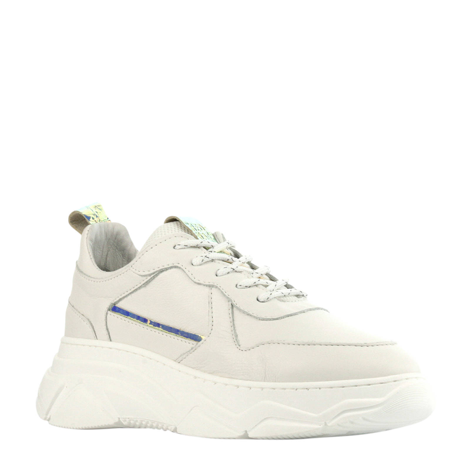 Red Rag 77072 leren dad sneakers wit | wehkamp