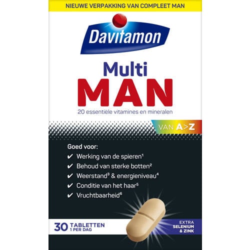 Davitamon Compleet Man multivitaminen - 30 tabletten