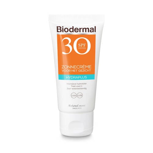 Biodermal Zonnebrand - Zonnebrandcreme gezicht - Hydraplus Face SPF30 50ml