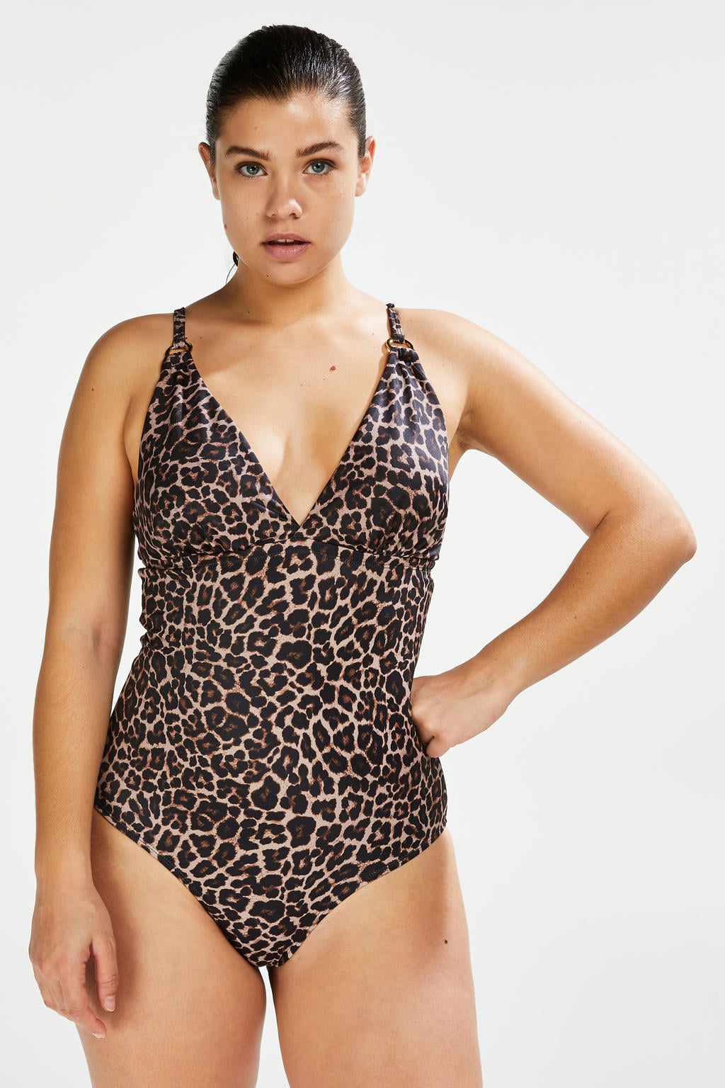 Hunkemöller panterprint badpak beige