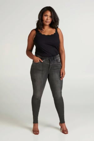 high waist skinny jeans Amy grijs