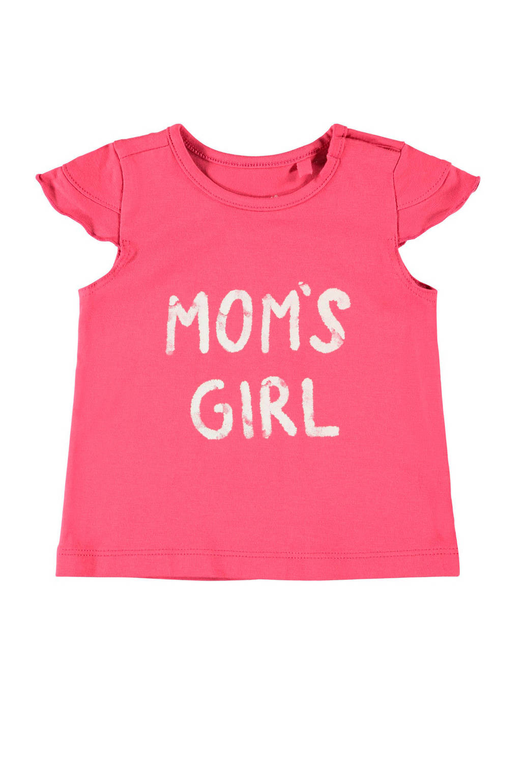 NAME IT BABY T-shirt Hansine met biologisch katoen roze, Roze
