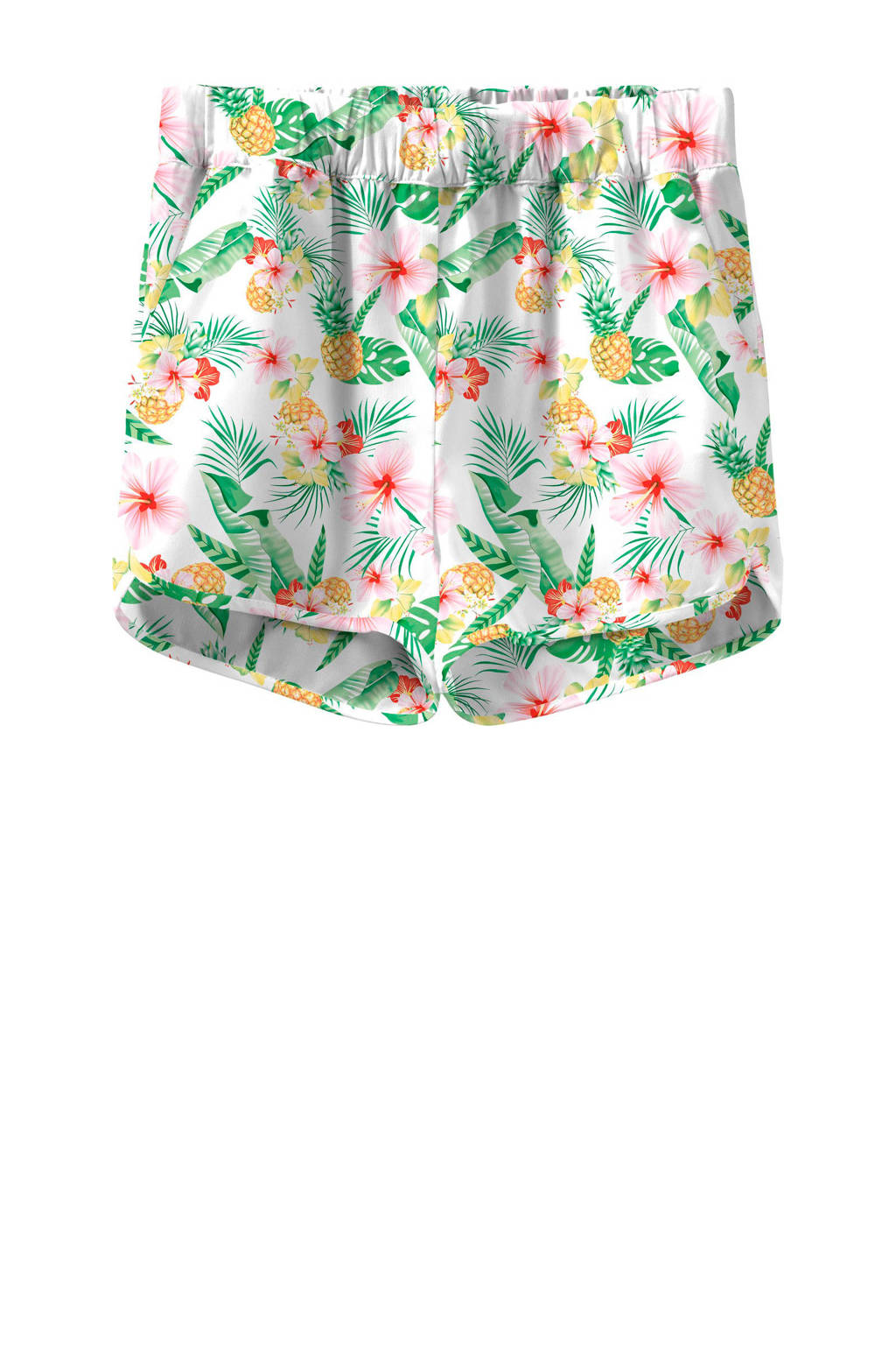 NAME IT KIDS short Vinaya met all over print wit/groen/rood, Wit/groen/rood