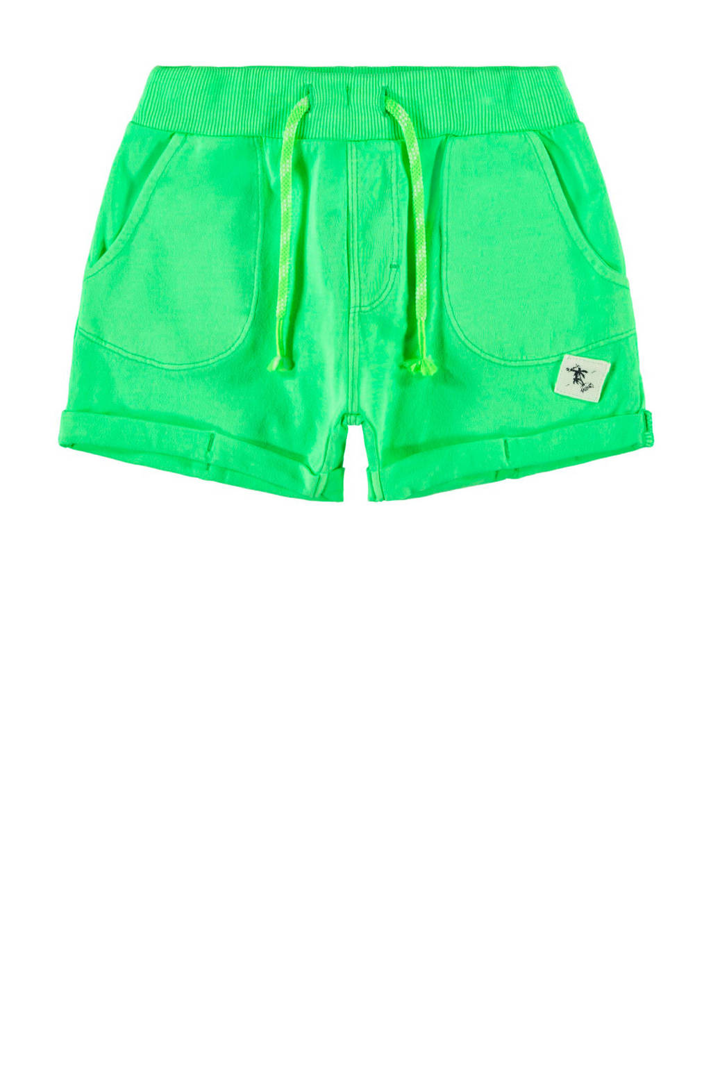 NAME IT MINI sweatshort Jans met biologisch katoen groen, Groen