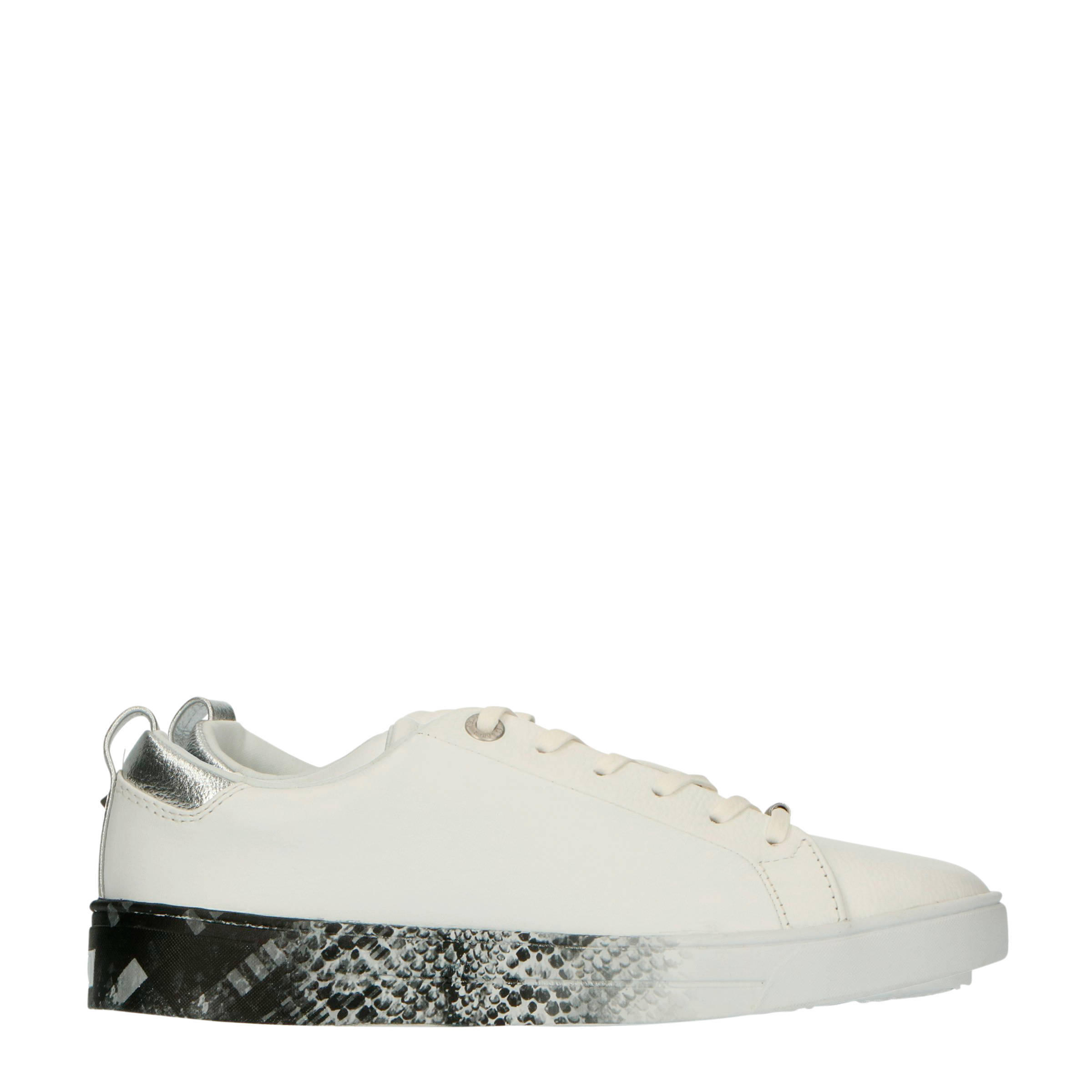 Ted Baker Relina leren sneakers wit/slangenprint | wehkamp