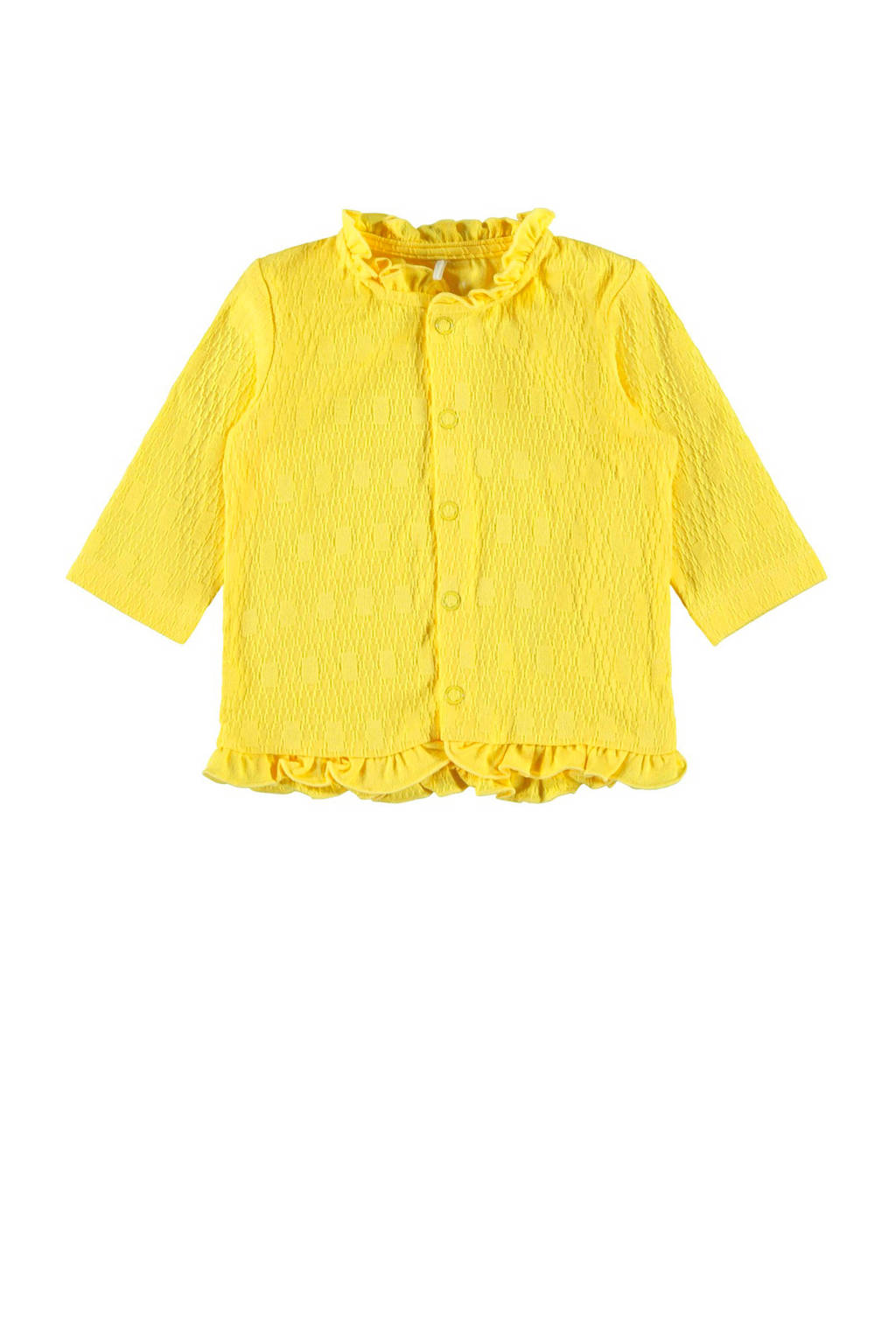 NAME IT BABY baby vest Florina met biologisch katoen geel, Geel