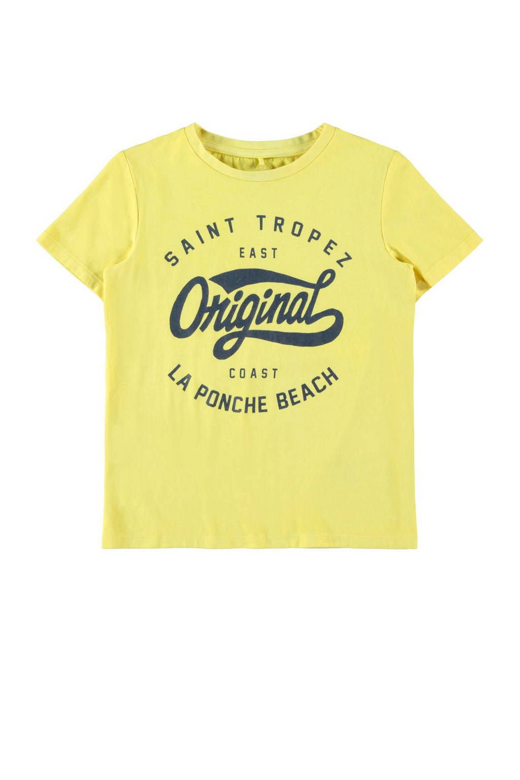 NAME IT KIDS T-shirt Fike met biologisch katoen geel, Geel
