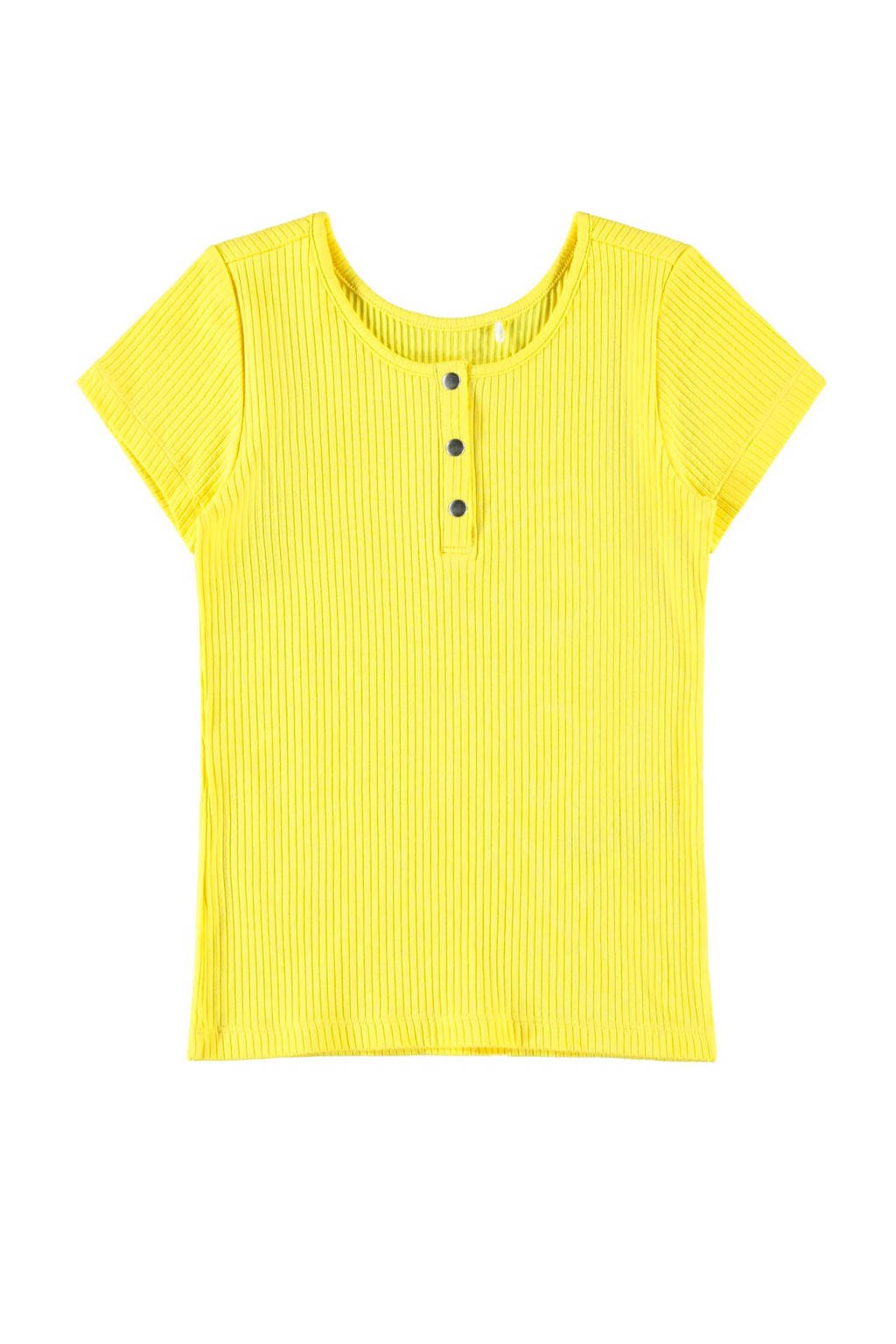NAME IT KIDS T-shirt Flouri met biologisch katoen geel, Geel