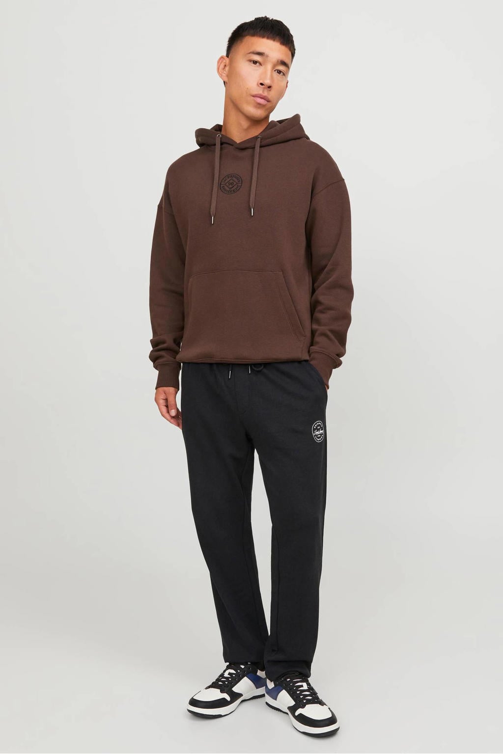 JACK & JONES JEANS INTELLIGENCE regular fit broek JJIGORDON JJSHARK black