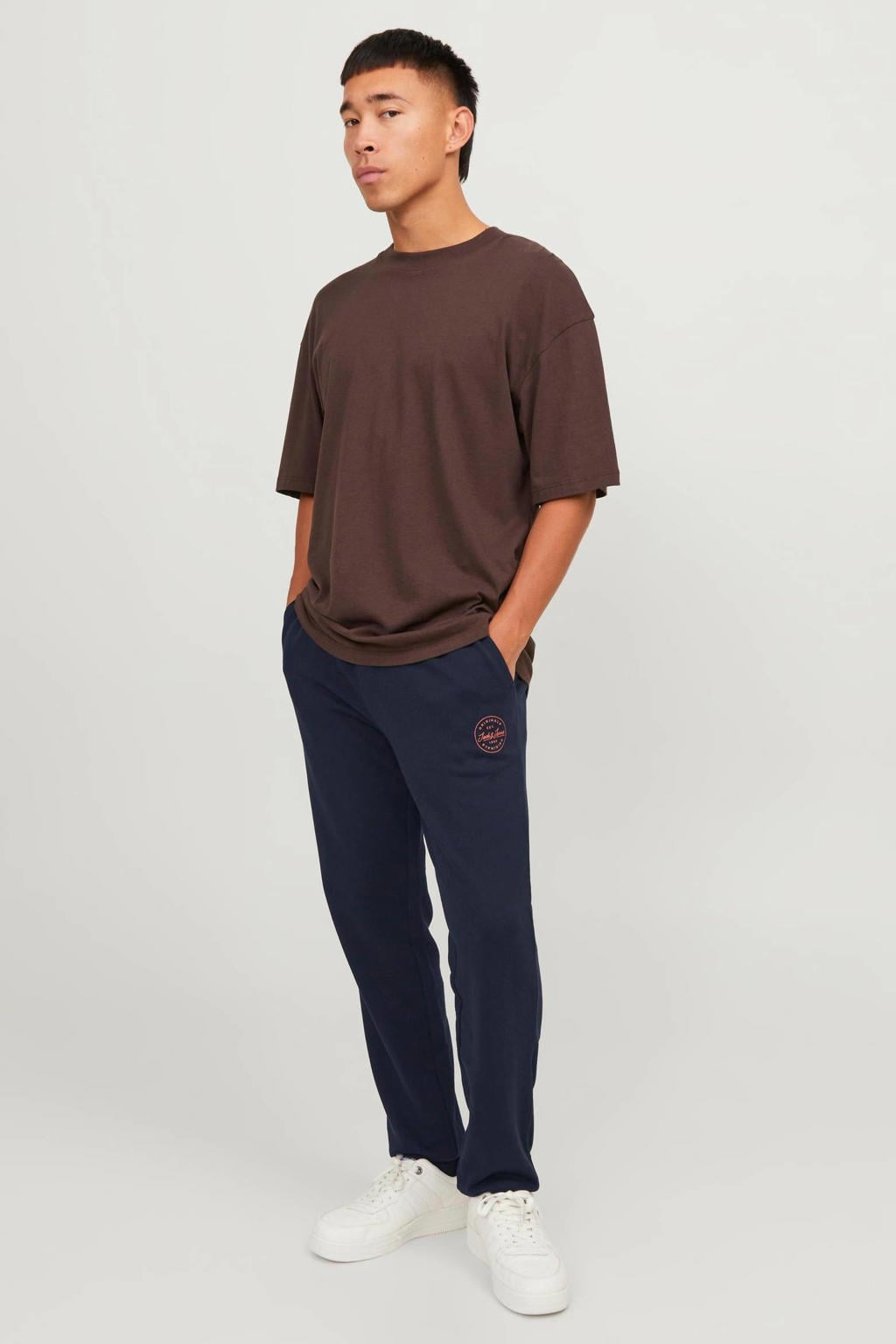 JACK & JONES JEANS INTELLIGENCE regular fit broek JJIGORDON JJSHARK navy