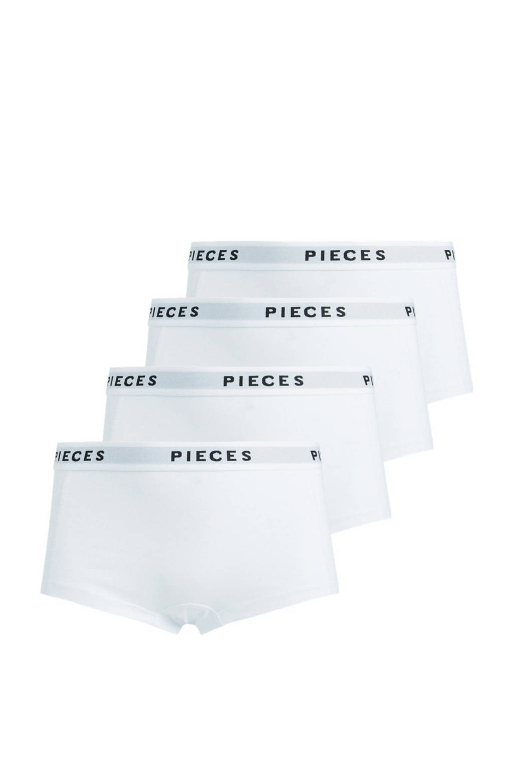 PIECES short (set van 4) wit, Wit