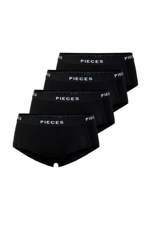short PCLOGO (set van 4) zwart